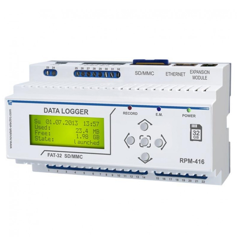 Реєстратор електричних параметрів мікропроцесорний RPM-416