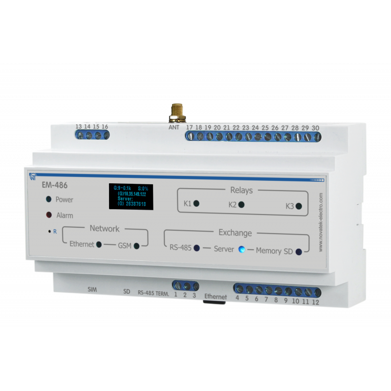 Modbus rtu/ascii (rs-485) контролер інтерфейсу EM-486