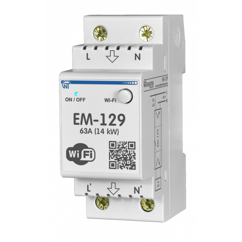 WI-FI лічильник електроенергії з функцією захисту і керуванням ЕМ-129