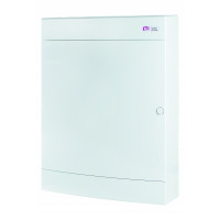 Щит пласт. зовнішн. вик. ECT 3x18PO MEDIA-MOD (DIN_18 мод., 8xRJ, розетка 230V, білі дверцята)