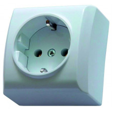 Розетка EGN-1BS/00 (накладна 230V з ЗК Schuko)
