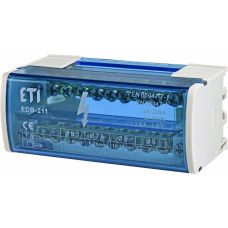 Блок розподільчий EDB-211 2p, L+PE/N, 125A (11 виходів)