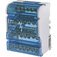 Блок розподільчий EDB-407 4p, 3L+PE/N, 125A (7 виходів)