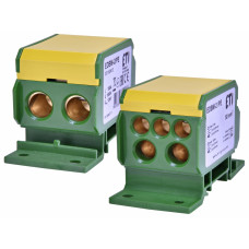Блок розподільчий EDBM-2/PE (160А, 1500V AC/DC, OUT: 1x4-50; 2x4-35; 3x2,5-25)