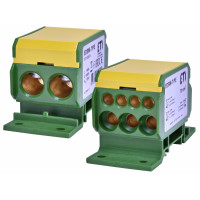 Блок розподільчий EDBM-7/PE (192А, 1500V AC/DC, OUT: 1x4-70; 3x2,5-25; 4x2,5-16)