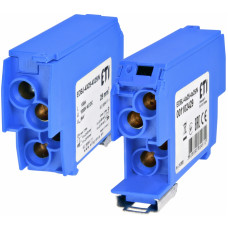 Блок розподільчий EDBJ-4x25-4x25/N (100A, 1000V AC/1500V DC, IN: 4x25, OUT: 4x25, синій)