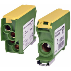 Блок розподільчий EDBJ-1x70-4x25/PE (192A, 1000V AC/1500V DC, IN: 1x70, OUT: 4x25, жовт.-зел.)