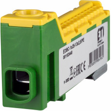 Блок розподільчий EDBC-1x25-13x2,5/PE (63A, 1000V AC/1500V DC, IN: 1x25, OUT: 13x2,5; жовт.-зел.)