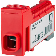 Блок розподільчий EDBC-1x25-13x2,5/R (63A, 1000V AC/1500V DC, IN: 1x25, OUT: 13x2,5; червоний)