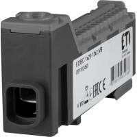 Блок розподільчий EDBC-1x25-13x2,5/B (63A, 1000V AC/1500V DC, IN: 1x25, OUT: 13x2,5; чорний)