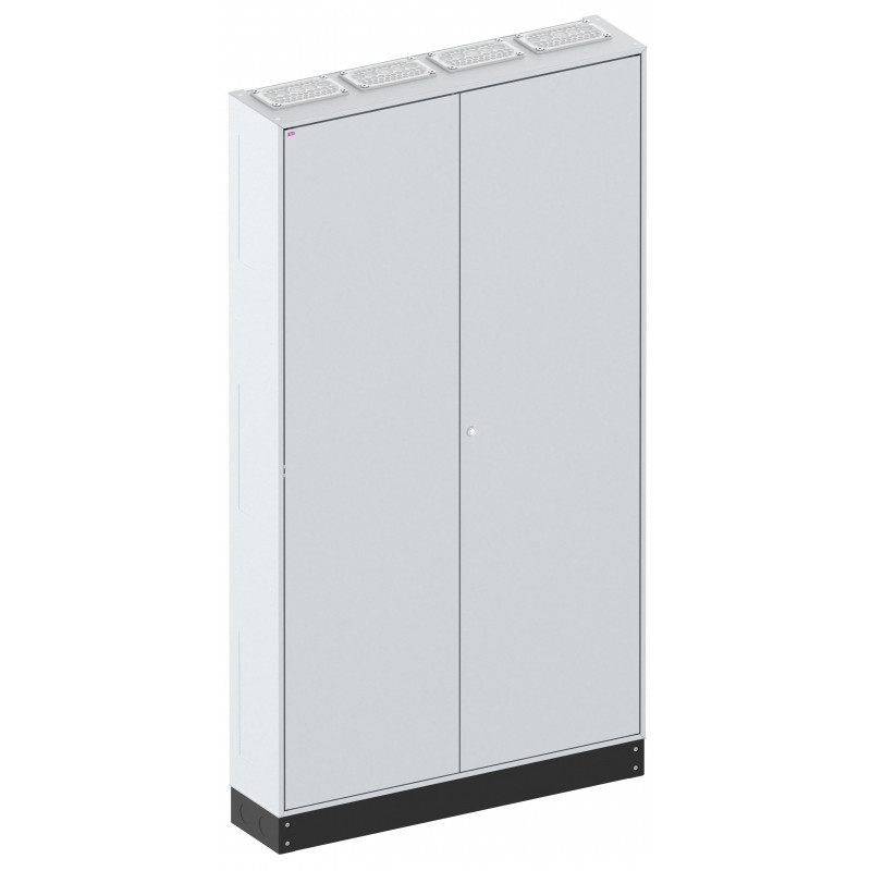 Шафа металева LXN250 4-12 PHN1 (В1850хШ1050хГ250, цоколь 100мм, 2дв., IP41)
