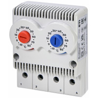 Термостат EF-TER2-NC/NO (-10+80°C, 1NC/1NO, 10A, 110-250VAC, 60VDC)