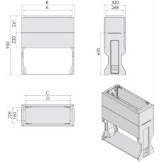 Цоколь KVR-P 00 (В900хШ460хГ320)