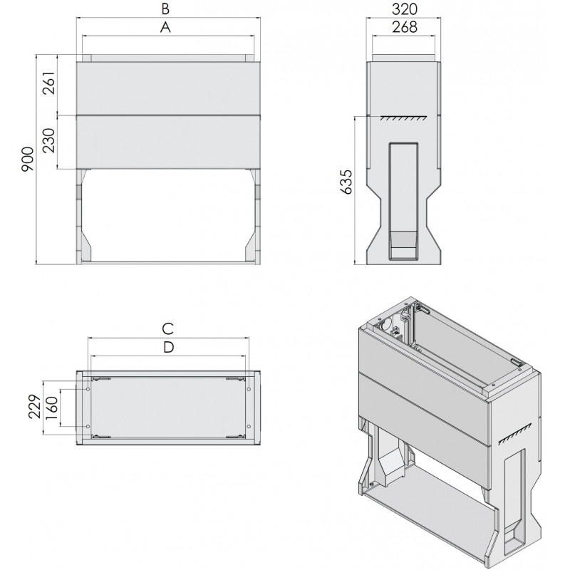 Цоколь KVR-P 00 (В900хШ460хГ320)