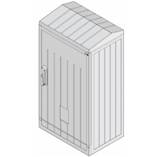 Шафа поліестерова KVR 60-26-25 P (В617хШ265хГ250, однодверна, плоский дах)