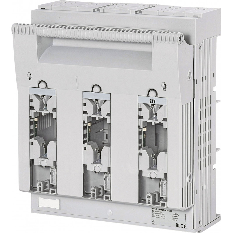 Роз'єднувач KVL 3 3P 630A (Клеми M10-M10, LED індикація)