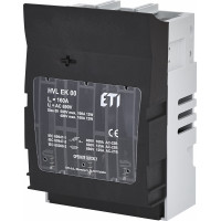 Роз'єднувач HVL EK 00 3P 160A (Клеми M8-M8)