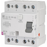 Реле диференційне (ПЗВ) 4р EFI-P4 25/0,1 тип A (10kA)