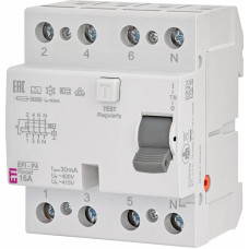 Реле диференційне (ПЗВ) 4р EFI-P4R 16/0,03 тип A (10kA) (RESET)