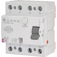 Реле диференційне (ПЗВ) 4р EFI-P4R 25/0,1 тип A (10kA) (RESET)