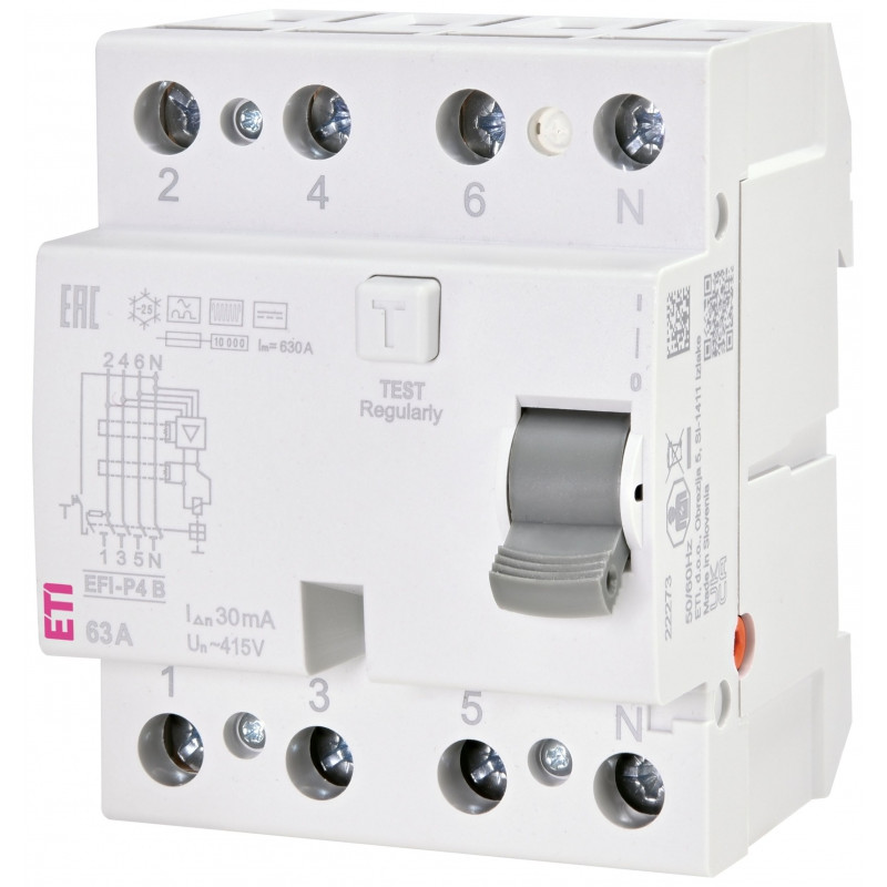 Реле диференційне (ПЗВ) EFI-4 B 40/0,3 (10kA)