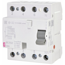 Реле диференційне EFI-P4 63/0,03 eV тип A (10kA) (для зарядних пристроїв EV)