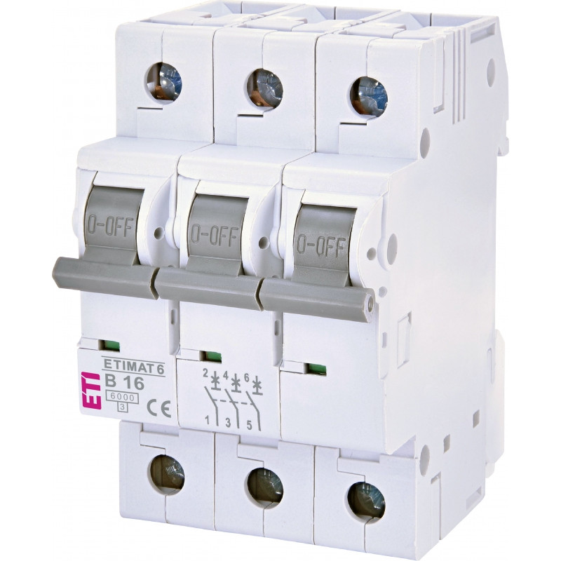 Авт. вимикач ETIMAT 6 3p B 16А (6 kA)