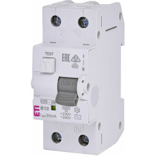 Диф. автоматичний вимикач KZS-2M B 10/0,03 тип AC (10kA)