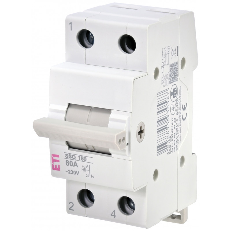 Перемикач навантаження SSQ 180 "1-0-2", 1p 80A