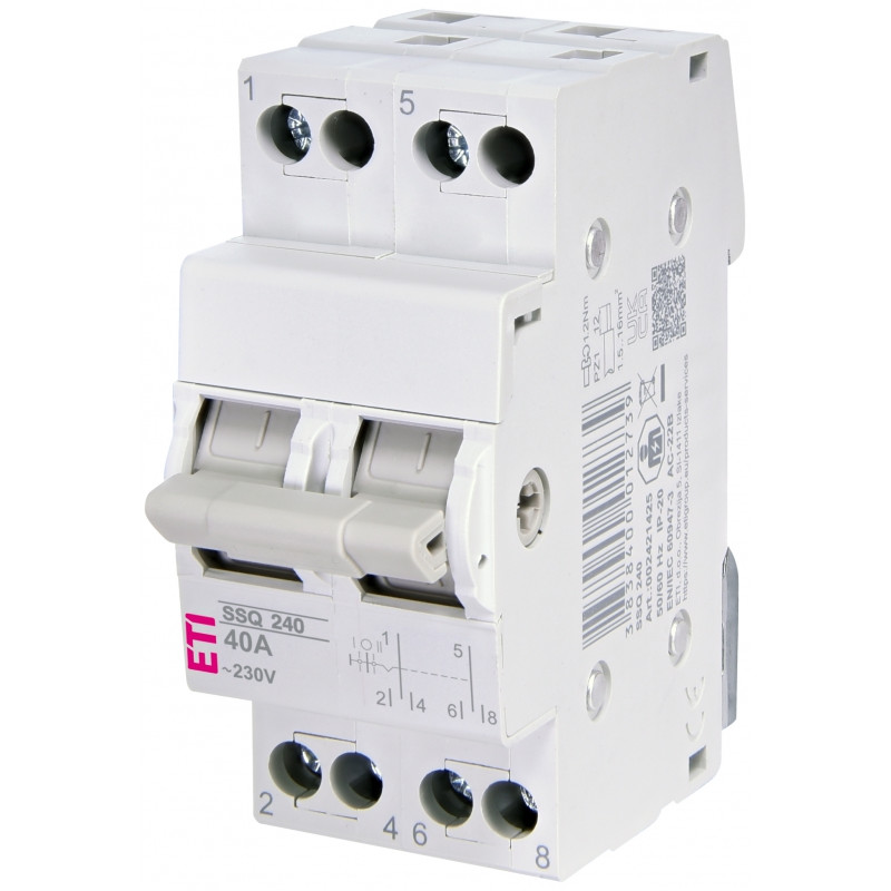 Перемикач навантаження SSQ 240 "1-0-2", 2p 40A