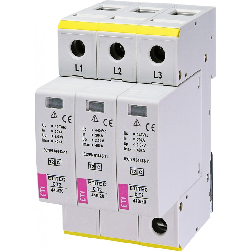 Обмежувач перенапруги ETITEC C T2 440/20 (3+0) 3p