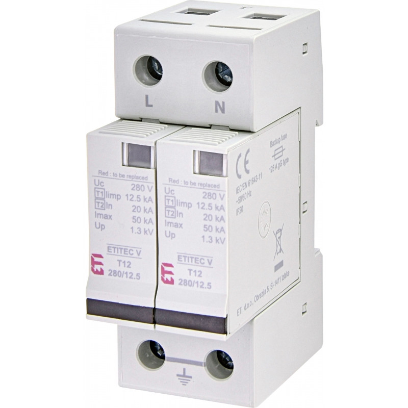 Обмежувач перенапруги ETITEC V T12 280/12,5 (1+1) RC