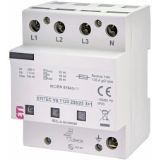 Обмежувач перенапруги ETITEC VS T123 255/25 (3+1)