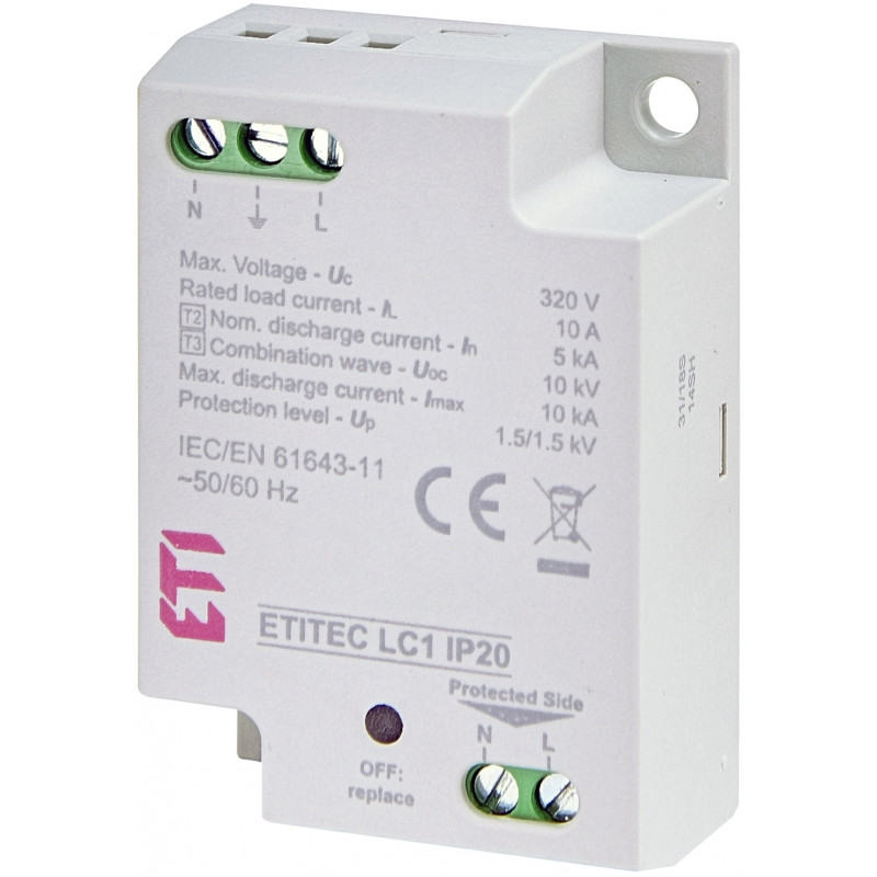 Обмежувач перенапруги ETITEC LC1 IP20