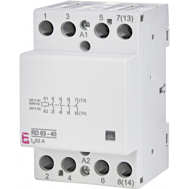 Контактор модульний RD 63-40 230V AC/DC