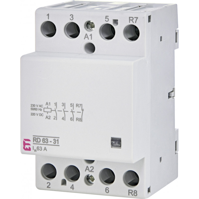 Контактор модульний RD 63-31 230V AC/DC
