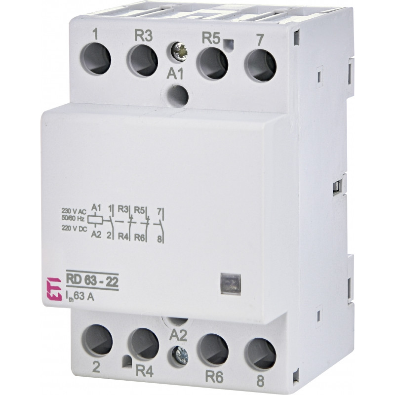 Контактор модульний RD 63-22 230V AC/DC