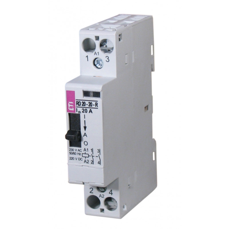 Контактор модульний R-R 20-02 24V AC (ручн.керув.)
