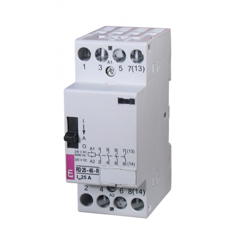Контактор модульний RD-R 25-22 24V AC/DC (ручн.керув.)