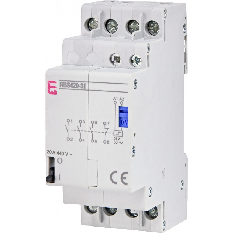Контактор імпульсний RВS 420-31 24V AC (20A, 3NO+1NC)