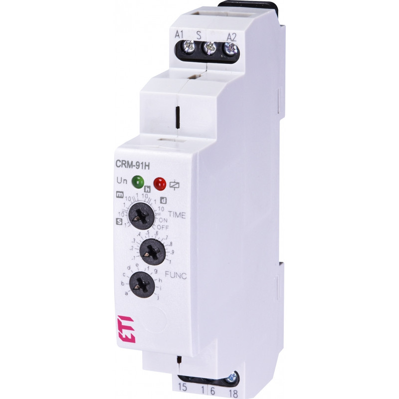 Багатофункціональне реле часу CRM-91H UNI 12-240V AC/DC (1x16A_AC1)