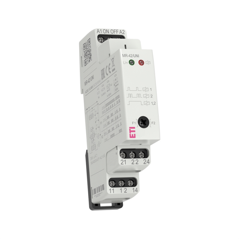 Імпульсне реле з функцією "пам'ять" MR-42 UNI 12-240V AC/DC (2x16A_AC1)