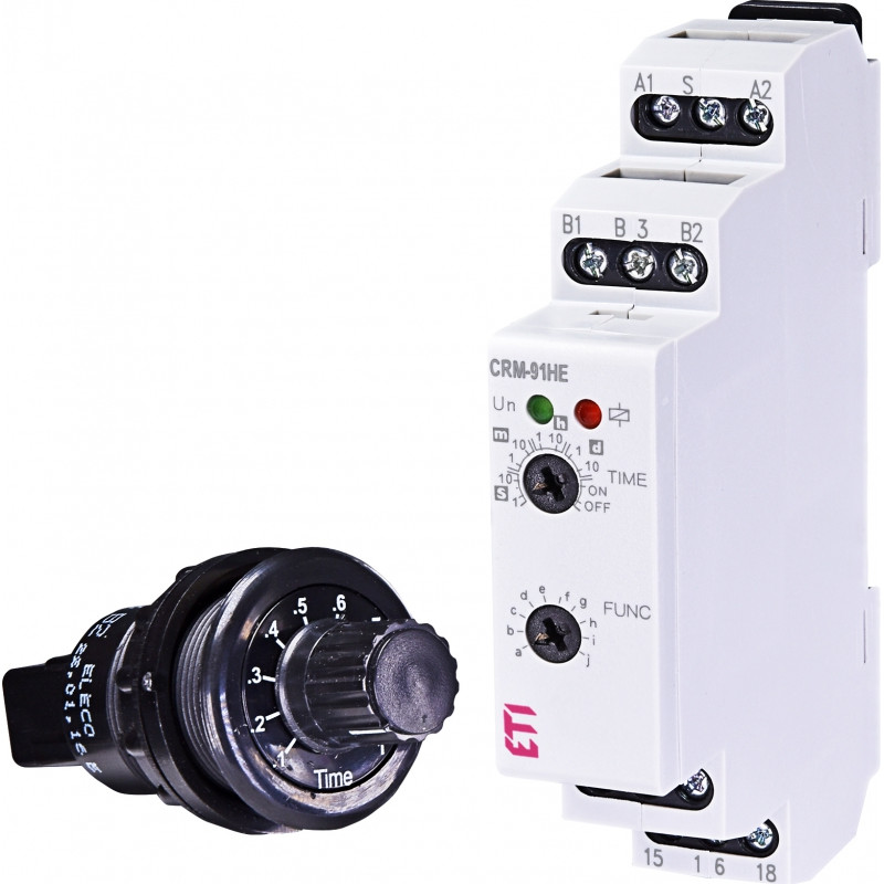 Багатофункціональне реле часу CRM-91HE UNI 12-240V AC/DC (1x16A_AC1)
