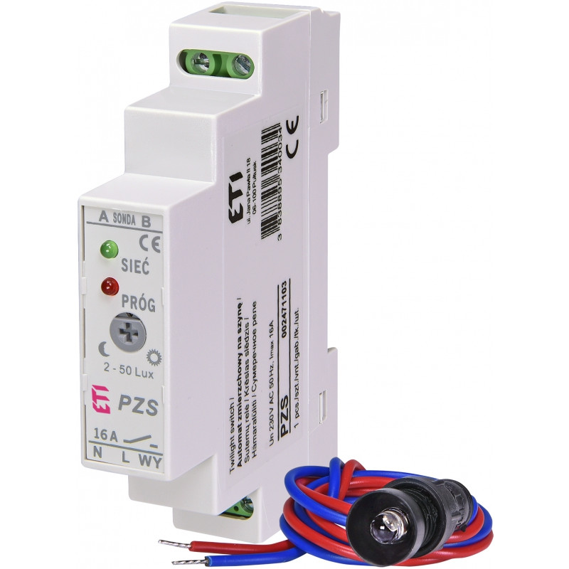 Сутінкове реле PZS 230V (1x16A_AC1)