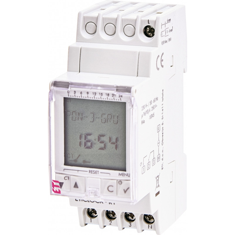 Цифровий таймер Eticlock-R1 230V (1x16A_AC1)