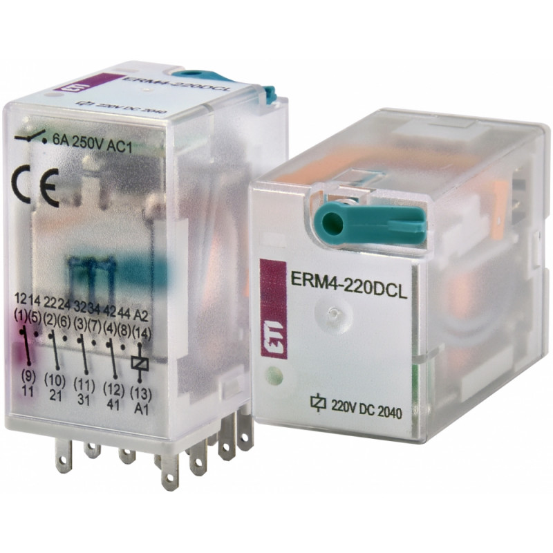 Реле електромеханічне ERM4-220 DCL 4p