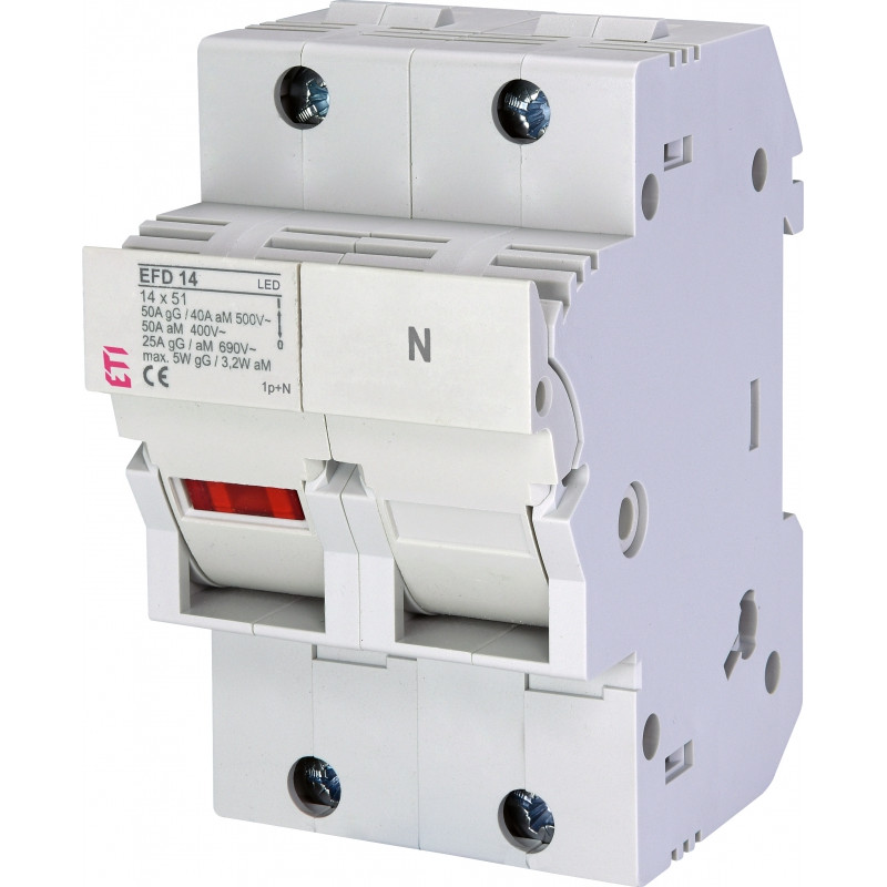 Роз'єднувач EFD 14 1P+N LED 50A 690V AC