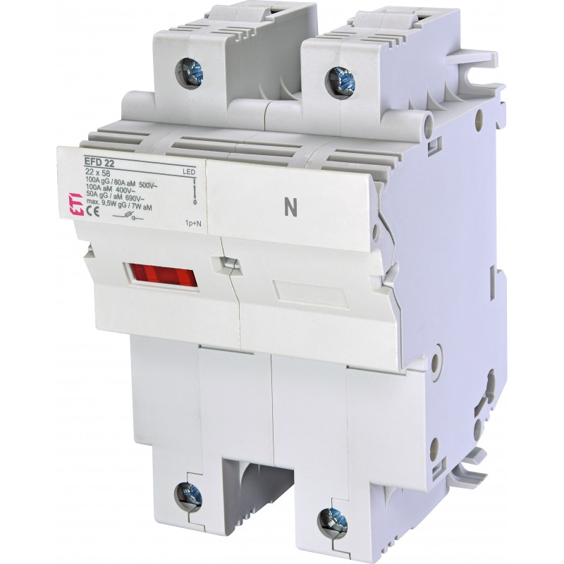 Роз'єднувач EFD 22 1P+N LED 100A 690V AC