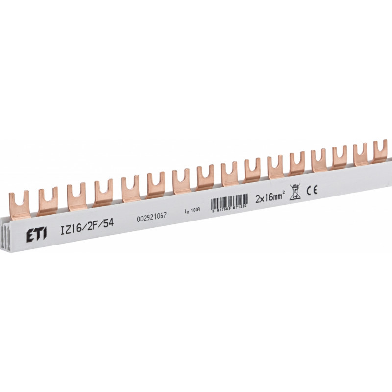 Шина живлення IZ 16/2F/54 (16мм2, 2P, 1м, Fork, 54mod.)