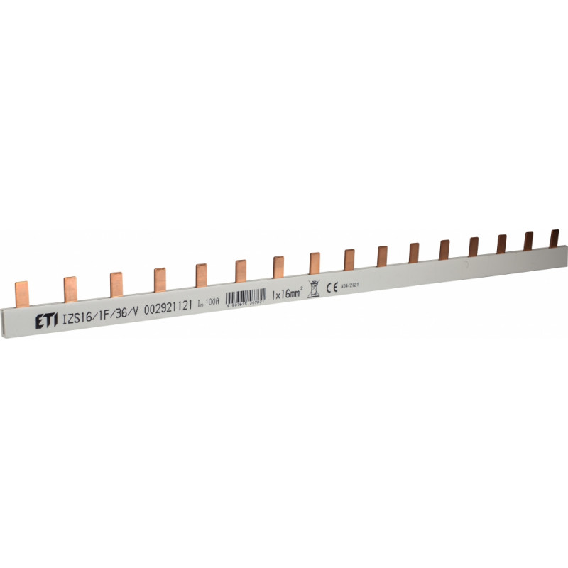 Шина живлення IZS 16/1F/36V (16мм2, 1P, 1м, Pin, 36mod.)